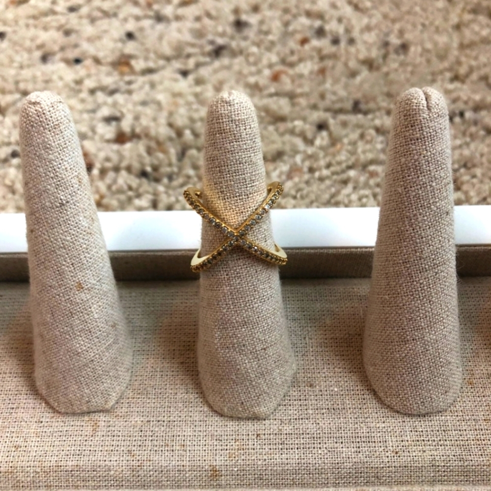 BaubleBar Mason Pave Criss Cross Ring
